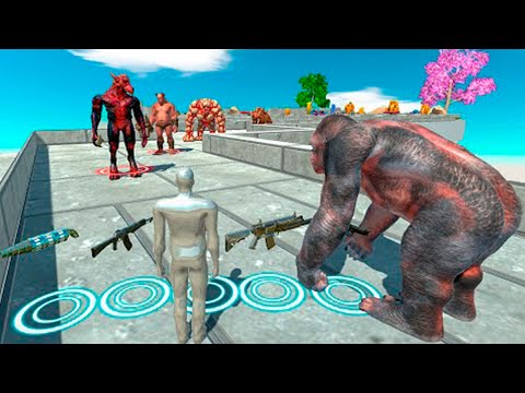 🔥FPS EXTREME DEATH RACE WITH TAME GORO THE GIANT - Animal Revolt Battle Simulator