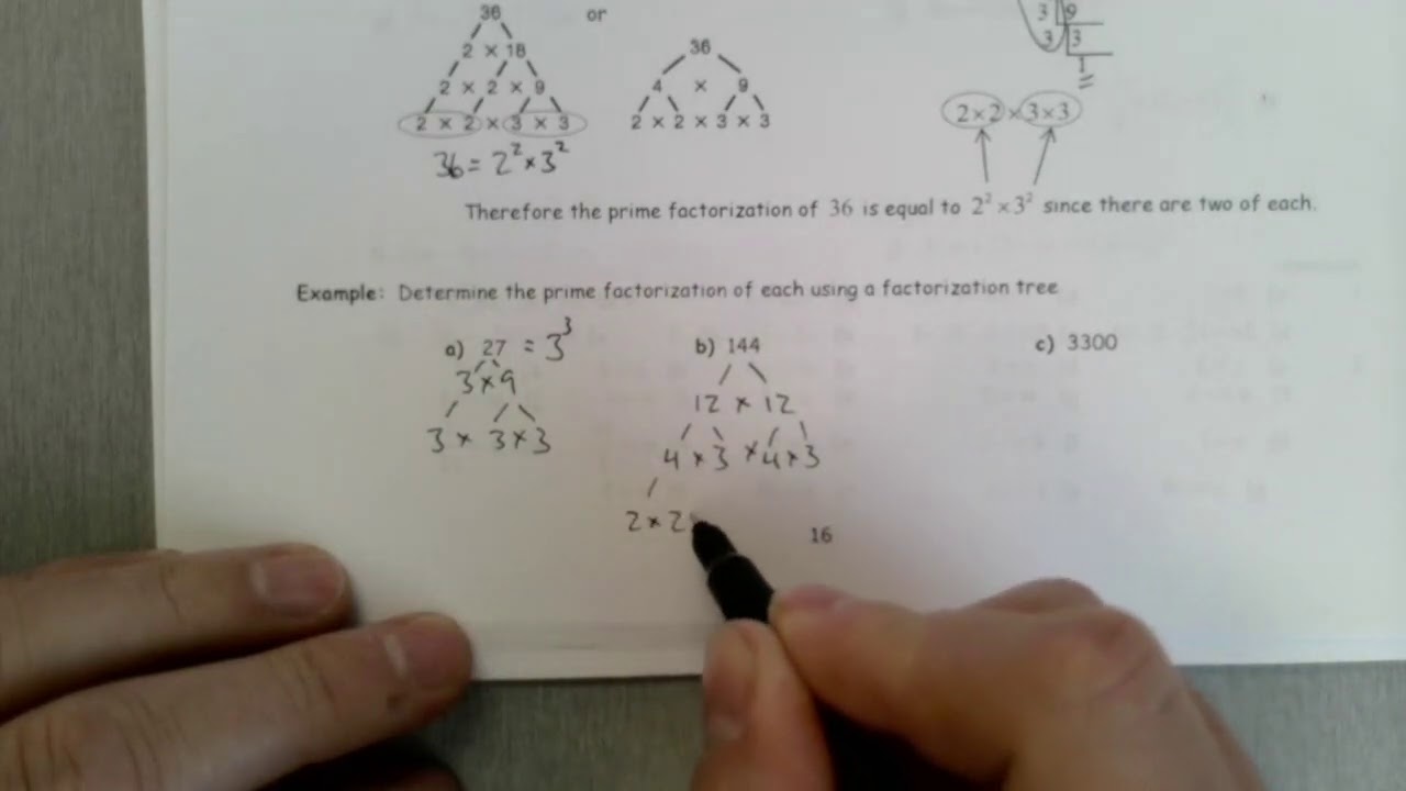 Math 10C Prime Factors, GCF, LCM   Lesson