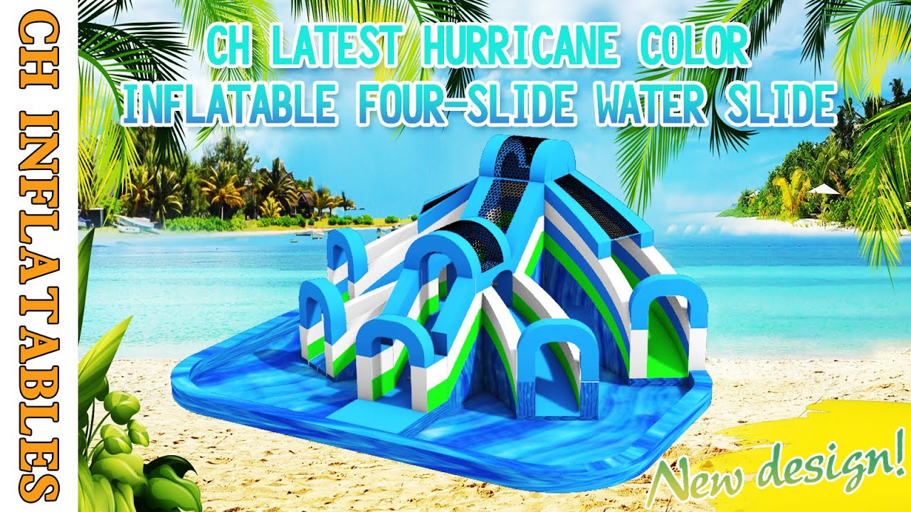 Commercial Popular Customized inflatable park water slide Inflatable water slides with pool