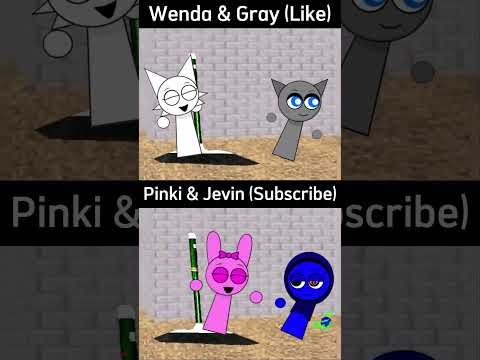 Wenda & Gray or Pinki & Jevin | Sprunki #edit #music #shorts #fyp #sprunki #sprunkiincredibox