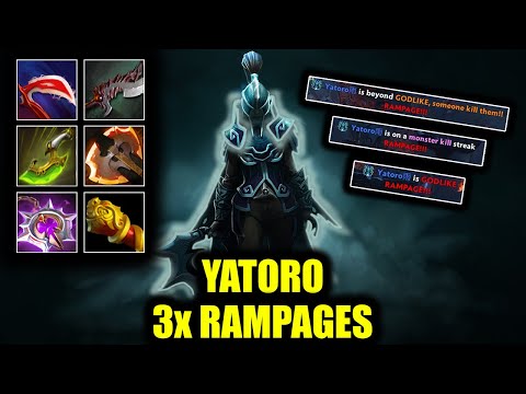 🔥 WTF 3x RAMPAGES - YATORO - PHANTOM ASSASSIN - DOTA 2 PRO GAME HIGHLIGHTS