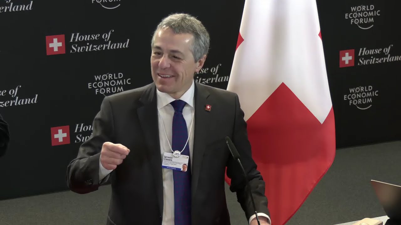 World Economic Forum: Medienkonferenz mit Bundesrat Ignazio Cassis