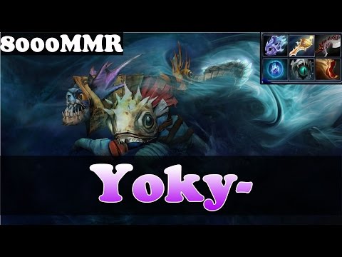 Dota 2 - Yoky- 8000 MMR Plays Slark - Ranked Match Gameplay