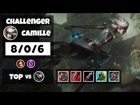 Camille vs Rengar Top 11.16 Challenger S11 Gameplay (8/0/6) - EU