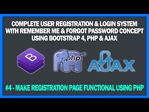 4 Make Register Page Functional PHP | Complete User Registration Login System Using PHP Ajax