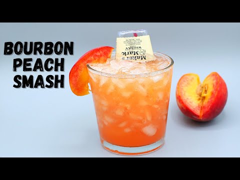 Bourbon Peach Smash | How To Make Peach Smash Cocktail Recipe