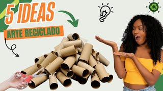 5 IDEAS INCREÍBLES CON ROLLOS DE PAPEL HIGIÉNICO🧻ARTE HECHO CON RECICLAJE♻️
