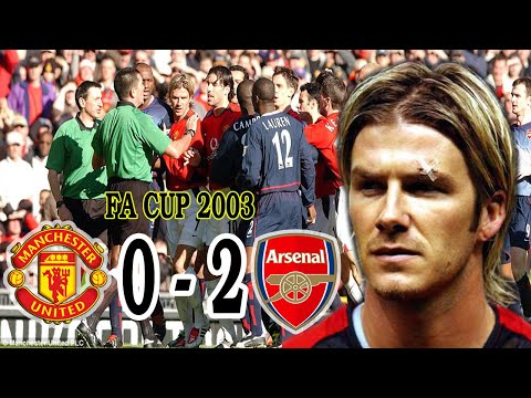 Manchester United v Arsenal 0 - 2 FA cup 2003 / Beckham injured eyebrow