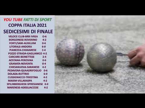 Bocce : Risultati Sedicesimi Coppa Italia 2021