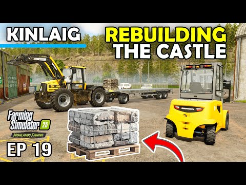 REBUILDING THE CASTLE! - Highlands Fishing | Farming Simulator 25 - Episode 19