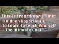 This Extraordinary Time: Hidden Opportunity to Learn to Teach Yourself - The Ultimate Goal