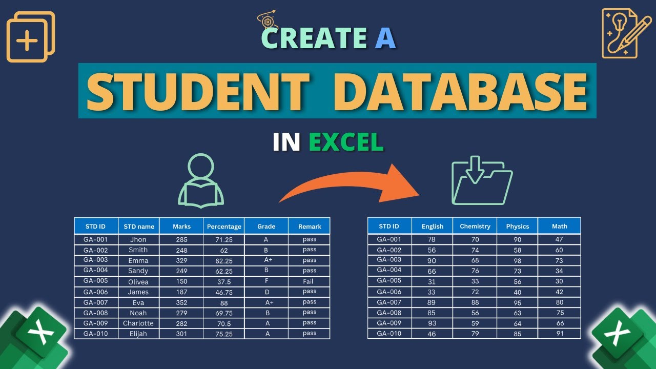 How to Create Student Database in Excel