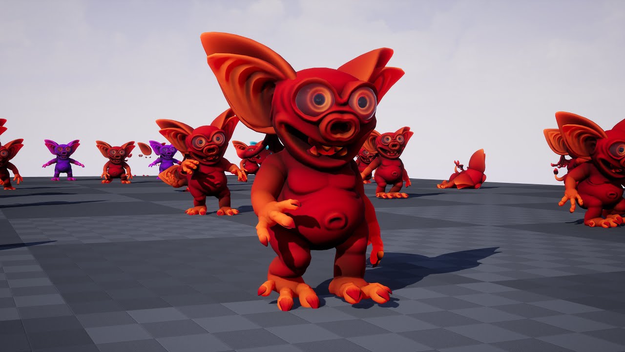 Demone stilizzato irreale unit&agrave; 18 animazioni rig in maya Modello 3D