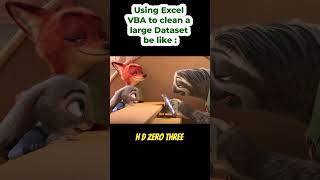 Cleaning Large Datasets With EXCEL VBA Be Like... 😅 🐢 #shorts