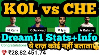 KOL vs CHE Dream11 Prediction|KOL vs CHE Dream11|KOL vs CSK Dream11 Prediction|