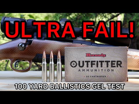 308 Winchester Hornady Outfitter CX Ballistics Gel Ammo Test
