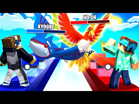 RED vs BLUE LUCKY BLOCK RACE In MINCECRAFT PIXELMON!