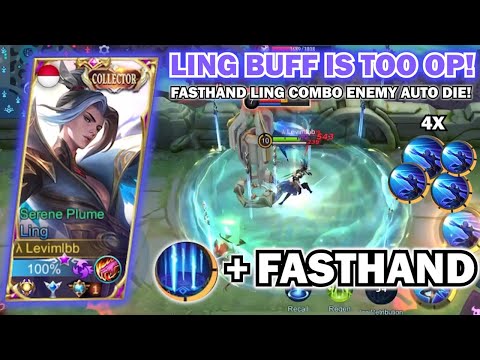 FASTHAND LING 4X COMBO INSANE SPEED DASH IN 1 SEC AFTER LING BUFF!! - MLBB
