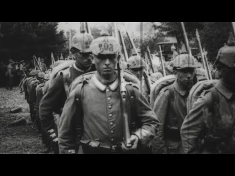 Gloria-Viktoria (German Soldier's Songs) - Rare 1914 Recording [Original WW1 Footage + English Subs]