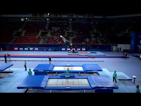 SWADLING Shaun (AUS) M - 2022 Trampoline Worlds, Sofia (BUL) - Q Trampoline Exercise 1