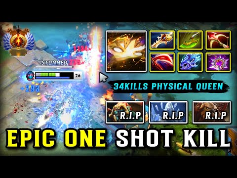 INCREDIBLE DAMAGE QUEEN CARRY Templar Assassin | 34Kills With Full of Physical Build | ONE SHOT KILL