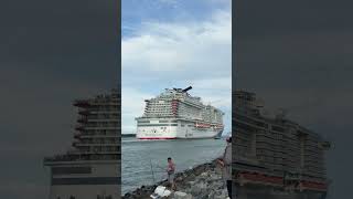 Mardi Gras sailing away from Port Canaveral! #shorts #mardigras #carnivalmardigras #carnivalcruise