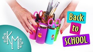 Jak zrobić przybornik szkolny na biurko back to school | Kreatywna Mama