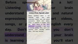 Listen First, Speak Later 🎧 | How to Improve Naturally | English Reading and Listening Practice