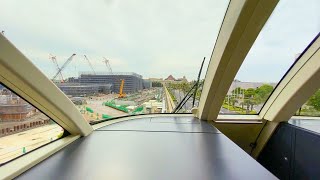 工事中のディズニーリゾートをリゾートラインの先頭の車窓から見ながら一周
