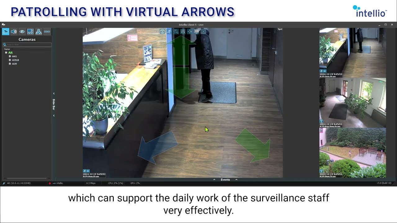 Virtual arrows for patrolling