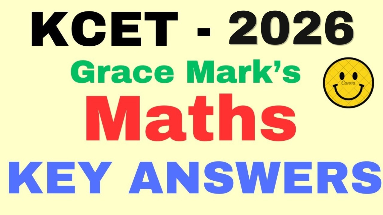 KCET 2026 Maths Answer key with Solutions | Code A 2 solutions