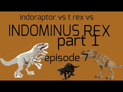 T. rex vs indoraptor vs indominus rex (stop motion) part 1 episode 7