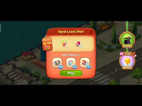 Gardenscapes Level 2469 Walkthrough "No Boosters Used"