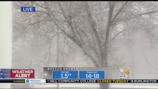 Snow Beginning To Come Down Fast In Allston