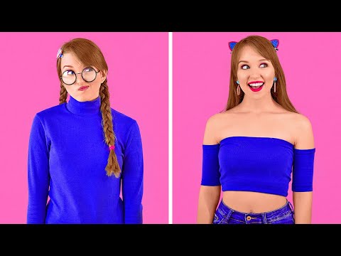 COOL DIY CLOTHES HACKS || Girly Clothes Transformation Ideas by 123 GO!