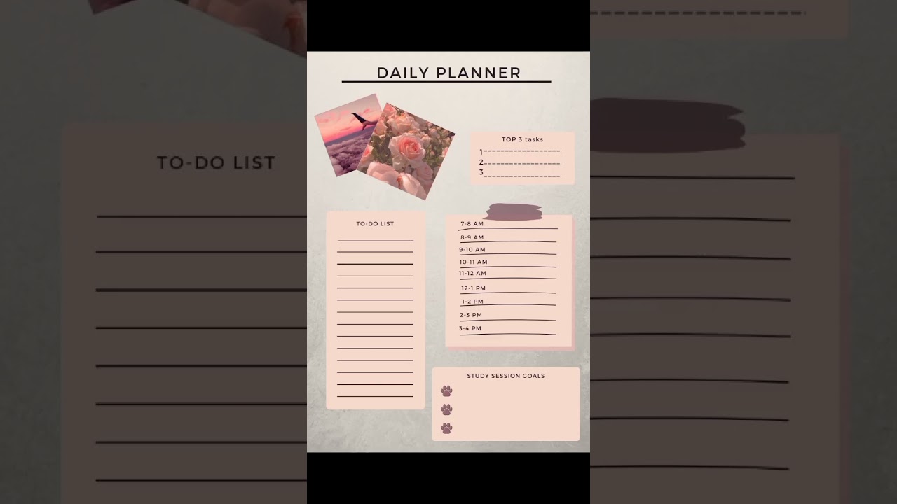 Study Planner template