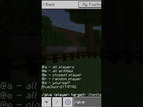 BlueSword Gaming - How to Use Minecraft Commands: /Give Command to Get ANY ITEM in the Game #shorts  #minecraftfans