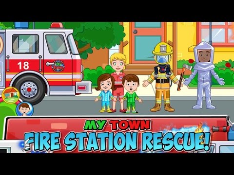My Town : Fire Station Rescue - iPad app demo for kids - Ellie - YouTube