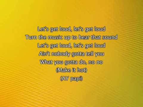 Jennifer Lopez - Let's Get Loud, Lyrics In Video
