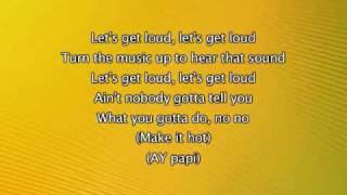 Jennifer Lopez - Let&#39;s Get Loud, Lyrics In Video