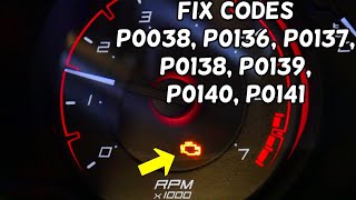 P0037 P0038, P0136, P0137, P0138, P0139, P0140, P0141 DODGE DART CHRYSLER 200, JEEP CHEROKEE COMPASS