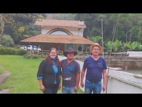 Pesque pague e criatório de trutas arco íris em pouso redondo santa Catarina .parte 2 .