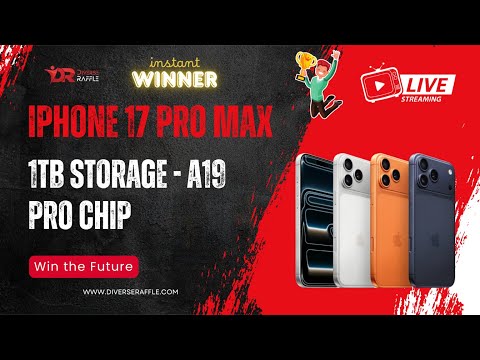 Instant Win iPhone 17 Pro Max 1TB Titanium Body - Diverse Raffle
