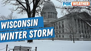 Winter Storm Hits Great Lakes Bringing Accumulating Snow To Wisconsin
