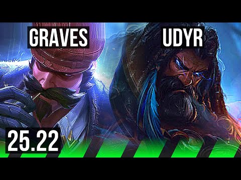 GRAVES vs UDYR (JGL) | 6k comeback, 14/3/4, Godlike | KR Master | 25.22