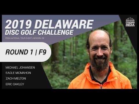 2019 Delaware Disc Golf Challenge | RD1, F9 | Johansen, McMahon, Melton, Oakley