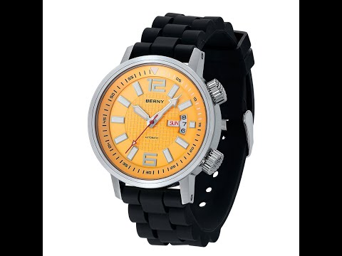 BERNY automatic diver watch, super luminous sapphire stainless steel 20ATM waterproof