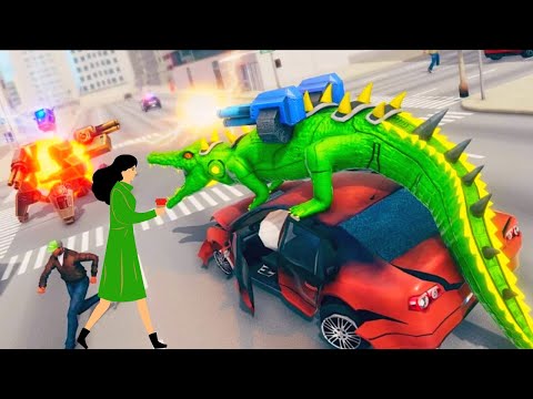 Crocodile Car Robot Simulator | Robot Endless War | Crocodile Robot Transformation Android Gameplay