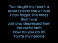 silverstien my heroine lyrics (acoustic)
