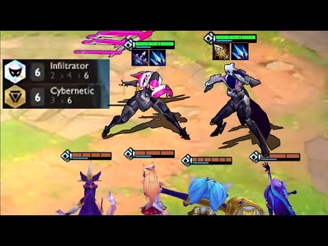 *INSANE LUCK* 6 Infiltrators & 6 Cybernetics! | TFT Moments | TFT Highlights | TFT Funny Montage